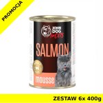 John Dog karma mokra dla kotów dorosłych MUS Łosoś ZESTAW 6x 400g