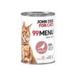 John Dog karma mokra dla kotów dorosłych 99 Menu Bażant  400g