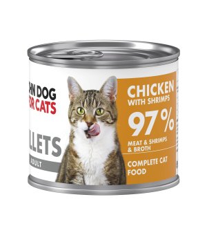 John Dog karma mokra dla kotów Filety Kurczak z Krewetkami 140g