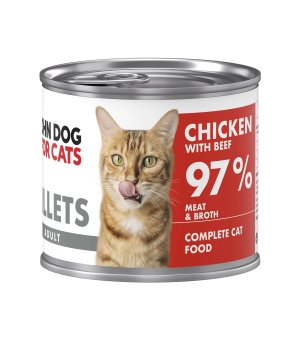 John Dog karma mokra dla kotów Filety Kurczak z Wołowiną 140g