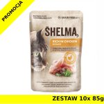Karma dla kota Shelma CAT kurczak z pomidorami w ziołach w sosie saszetka ZESTAW 10x 85g