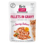Karma mokra dla dorosłych kotów  Brit Care Cat FG Adult Savory Salmon in gravy 85g