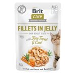 Karma mokra dla dorosłych kotów Brit Care Cat FJ Adult Fine Trout and Cod in jelly 85g