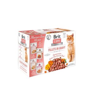 12x85g - w sosie - 4 smaki - Brit Care Cat FG Flavour Box in Gravy - karma mokra dla dorosłych kotów