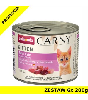 Karma mokra dla kociąt Animonda Cat Carny Kitten BABY - PATE 6x 200g