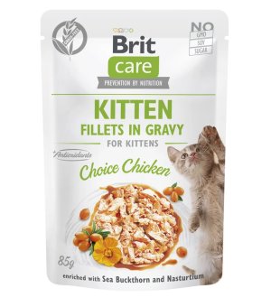 Karma mokra dla kociąt Brit Care Cat FG Kitten Choice Chicken in gravy 85g