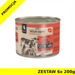 Karma mokra dla kociąt Wiejska Zagroda KOT - kitten królik cielęcina puszka ZESTAW 6x 200g