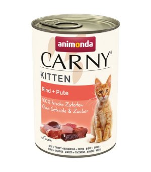 Karma mokra dla kota Animonda Carny Kitten WOŁOWINA I INDYK 400g
