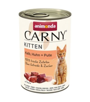 Karma mokra dla kota Animonda Carny Kitten CIELĘCINA, KURCZAK, INDYK 400g