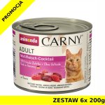 Karma mokra dla kota Animonda Cat Carny MIX MIĘSNY ZESTAW  6x 200g