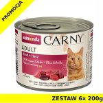 Karma mokra dla kota Animonda Cat Carny WOŁOWINA Z SERCAMI ZESTAW 6x 200g