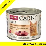 Karma mokra dla kota Animonda Cat Carny INDYK, WĄTRÓBKI KURZE ZESTAW 6x 200g