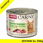 Karma mokra dla kota Animonda Cat Carny KURCZAK, INDYK, KRÓLIK ZESTAW 6x 200g