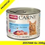 Karma mokra dla kota Animonda Cat Carny KURCZAK Z ŁOSOSIEM ZESTAW 6x 200g