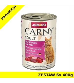 Karma mokra dla kota Animonda Cat Carny MIX MIĘSNY ZESTAW 6x 400g