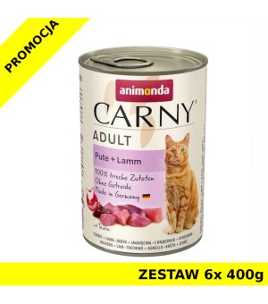 Karma mokra dla kota Animonda Cat Carny INDYK, JAGNIĘCINA ZESTAW 6x 400g