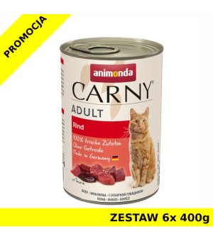 Karma mokra dla kota Animonda Cat Carny WOŁOWINA ZESTAW 6x 400g