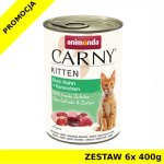 Karma mokra dla kota Animonda Carny Kitten WOŁOWINA, KURCZAK, KRÓLIK ZESTAW 6x 400g