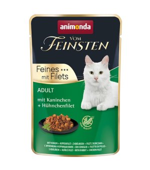  Karma mokra dla kota Animonda Vom Feinsten Adult z królikiem i filetem z kurczaka 85g