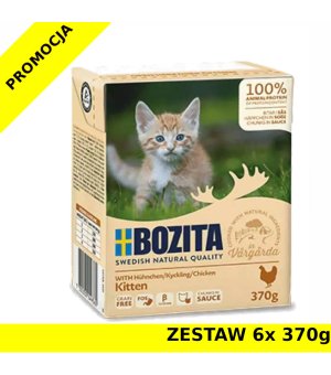 Karma mokra dla kota Bozita Kitten kurczak w sosie ZESTAW 6x 370g