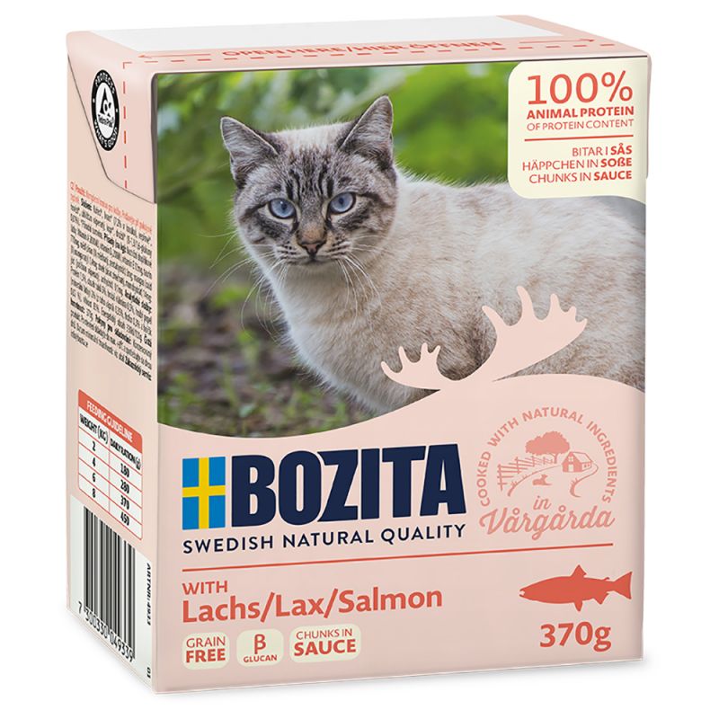Karma mokra dla kota Bozita tetra recart w sosie z łososiem 370g