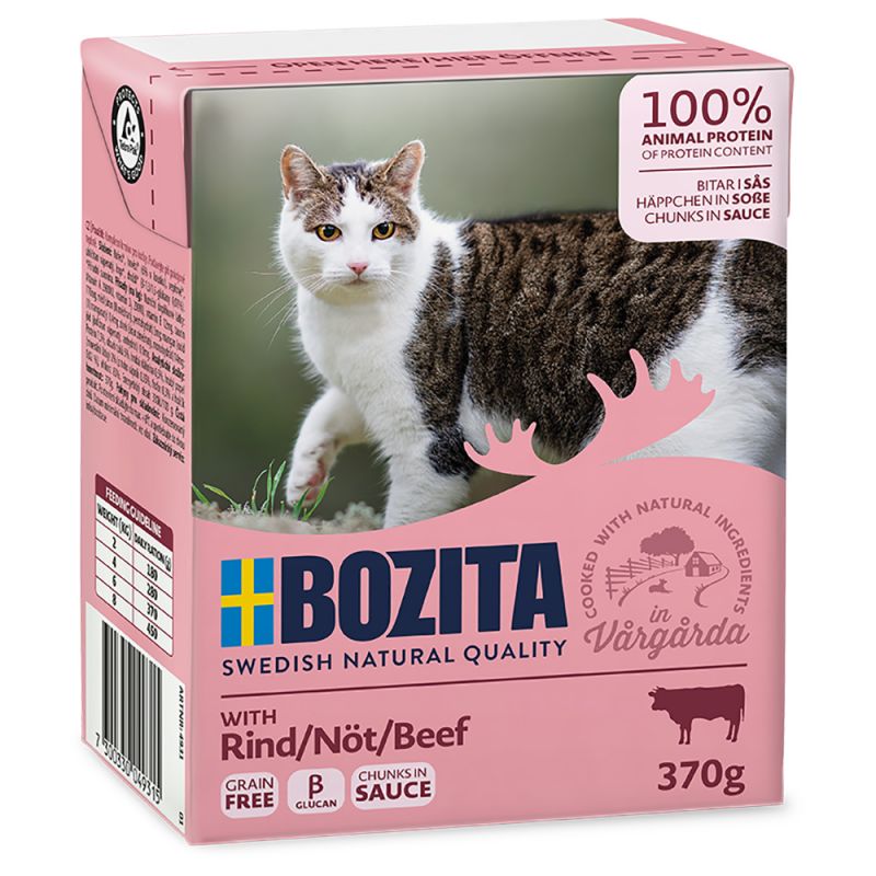 Karma mokra dla kota Bozita tetra recart w sosie z wołowiną 370g