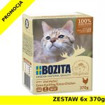 Karma mokra dla kota Bozita w galaretce z SIEKANYM KURCZAKIEM ZESTAW 6x 370g