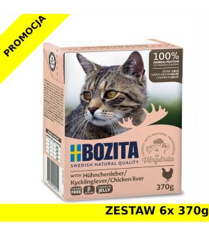 Karma mokra dla kota Bozita w galaretce z WĄTRÓBKĄ DROBIOWĄ ZESTAW 6x 370g