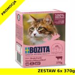 Karma mokra dla kota Bozita w galaretce z MIELONĄ  WOŁOWINĄ ZESTAW 6x 370g 