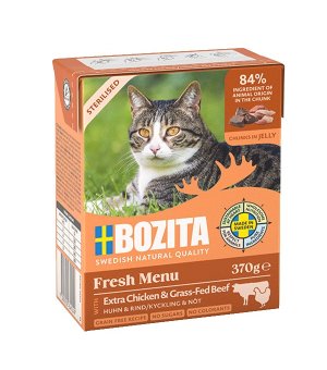 Karma mokra dla kota Bozita w galaretce - KURCZAK Z WOŁOWINĄ 370g