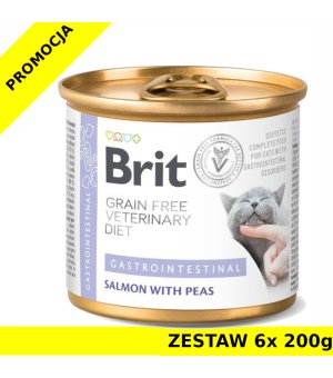 Karma mokra dla kota Brit Veterinary Diets Cat Gastrointensional ZESTAW 6x 200g