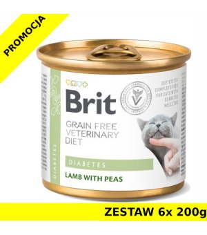 Karma mokra dla kota Brit Veterinary Diets Cat Diabetes ZESTAW 6x 200g