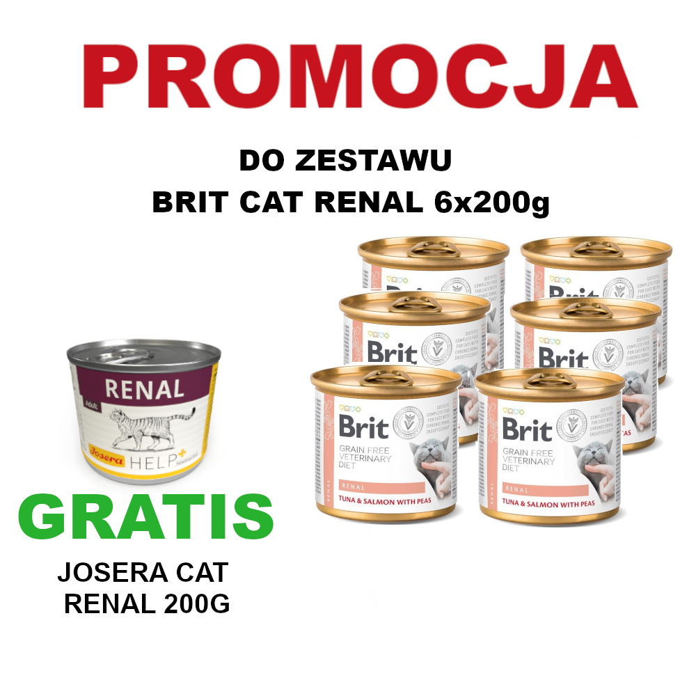 Karma mokra dla kota Brit Veterinary Diets Cat Renal ZESTAW 6x 200g