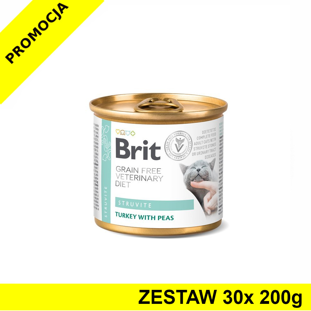 Karma mokra dla kota Brit Veterinary Diets Cat Struvite ZESTAW 30x 200g