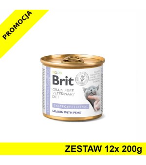 Karma mokra dla kota Brit Veterinary Diets Cat Gastrointensional ZESTAW 12x 200g