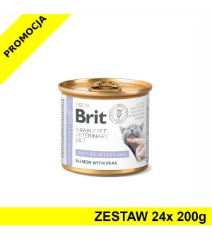 Karma mokra dla kota Brit Veterinary Diets Cat Gastrointensional ZESTAW 24x 200g