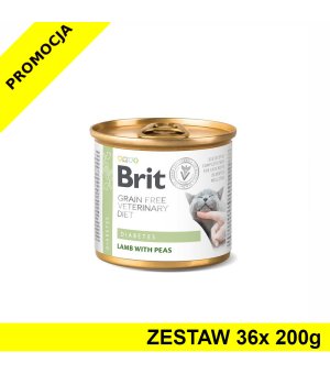 Karma mokra dla kota Brit Veterinary Diets Cat Diabetes ZESTAW 36x 200g