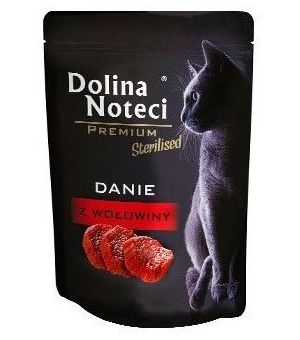 Karma mokra dla kota Dolina Noteci Danie z wołowiny- koty sterylizowane  85g
