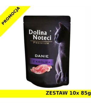 Karma mokra dla kota Dolina Noteci Danie z królika  ZESTAW 10x 85g