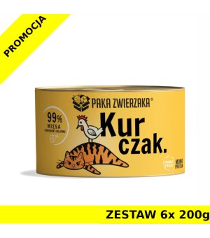 Karma mokra dla kota Paka Zwierzaka Kurczak ZESTAW 6x 200g