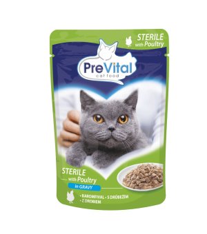 Karma mokra dla kota Prevital Steril Drób w sosie - 100g