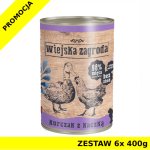 Karma mokra dla kota Wiejska Zagroda KOT - kurczak z kaczką ZESTAW 6x 400g