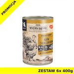 Karma mokra dla kota Wiejska Zagroda KOT - kitten Indyk kurczak puszka ZESTAW 6x 400g