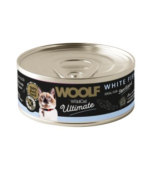 Karma mokra dla kotów dorosłych WOOLF ULTIMATE Cat White Fish pate 85g