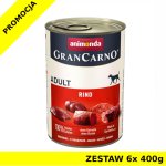 Karma mokra dla psa Animonda GranCarno Adult wołowina puszka ZESTAW 6x 400g