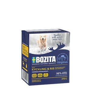 Karma mokra dla psa Bozita w galaretce z SIEKANYM KURCZAKIEM I RYŻEM 370g