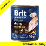 Karma mokra dla psa BRIT By Nature Fish PUSZKA ZESTAW 6x 800g