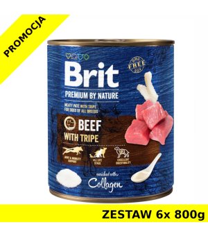 Karma mokra dla psa BRIT By Nature Beef PUSZKA ZESTAW 6x 800g