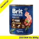 Karma mokra dla psa BRIT By Nature Pork PUSZKA ZESTAW 6x 800g