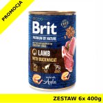 Karma mokra dla psa BRIT By Nature Lamb PUSZKA ZESTAW 6x 400G